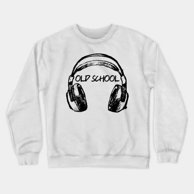 Old School Headphones Crewneck Sweatshirt by blueavocado